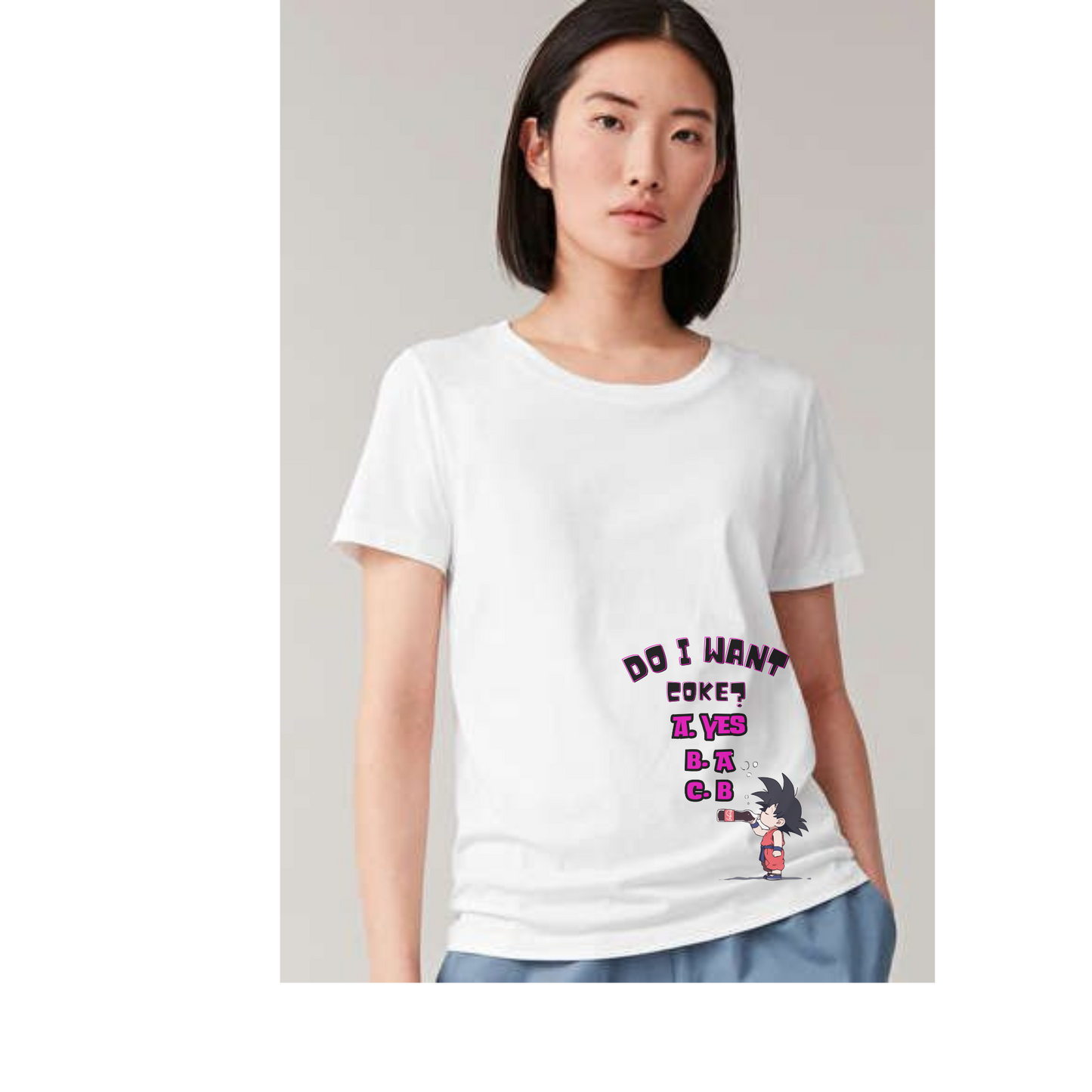 Do I want Coke Print White T-Shirt