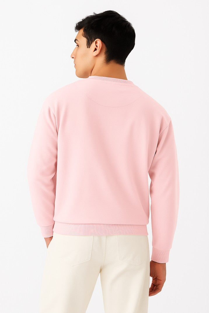 Planets Print Pink Sweatshirt