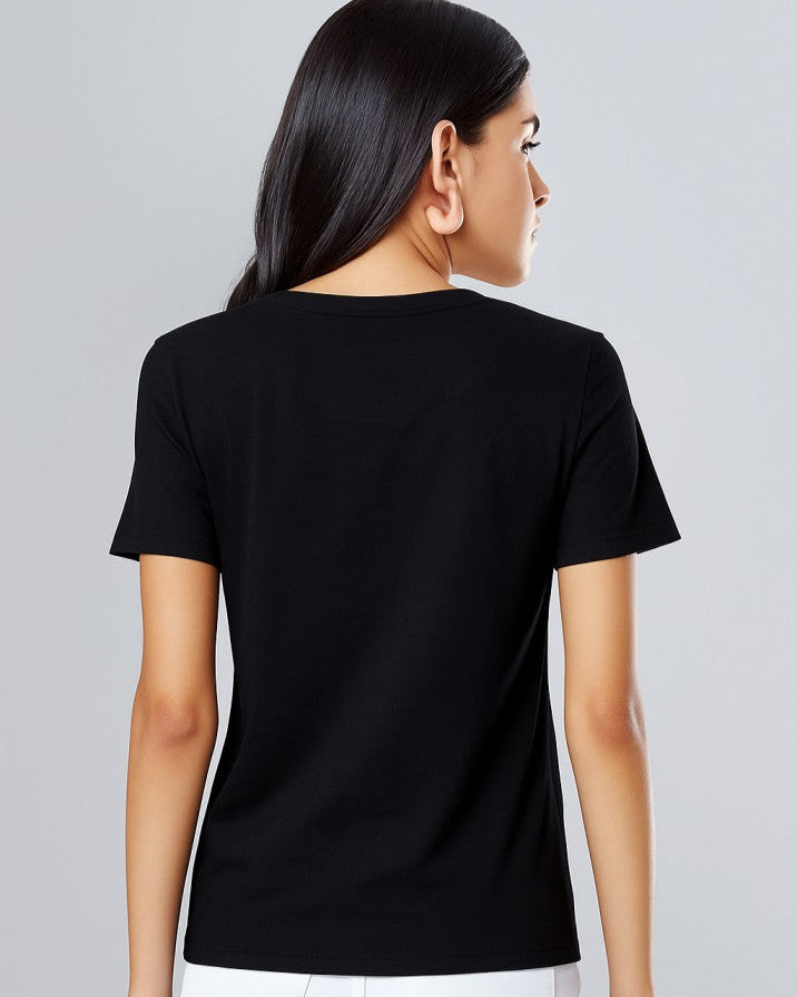 The More You Learn Printed Black T-Shirt