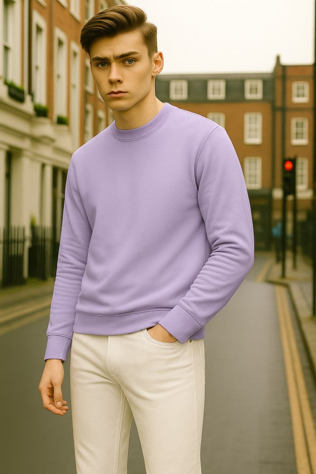 Lavender Plain Sweatshirt