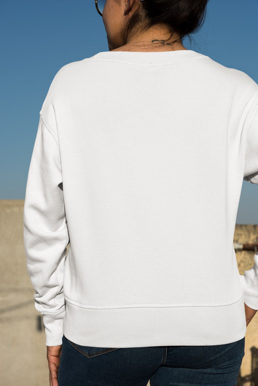 Abstract Art Print White Sweatshirt