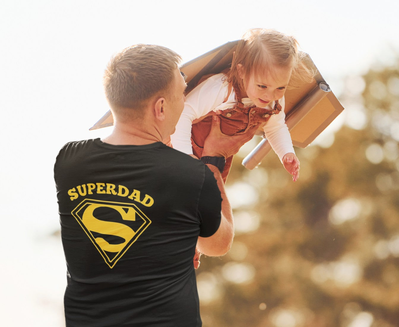 Super Dad print Black T-Shirt