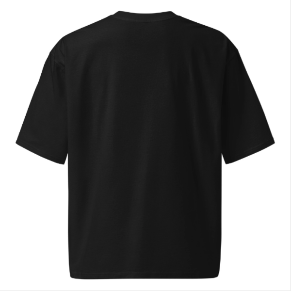 Back view of Bear Squad printed Black oversized unisex t-shirt made from 100% cotton
