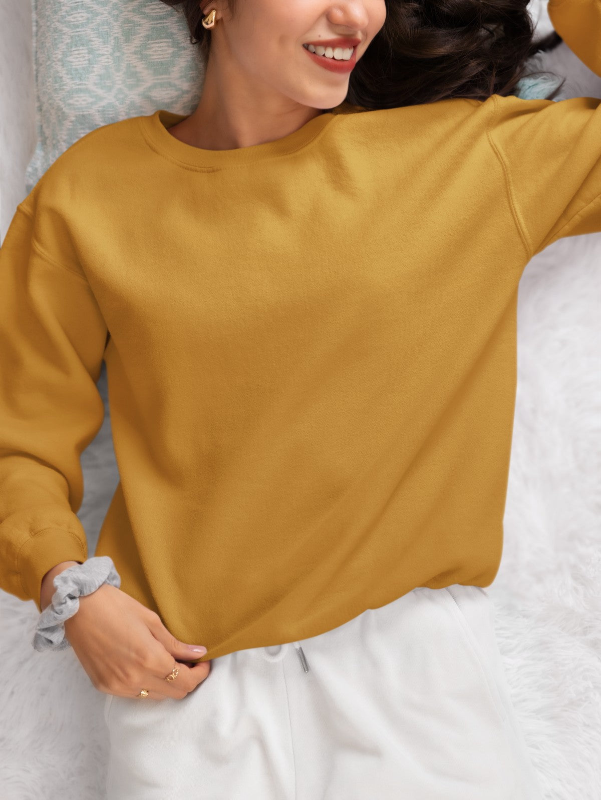 Mustard Yellow Plain Sweatshirt