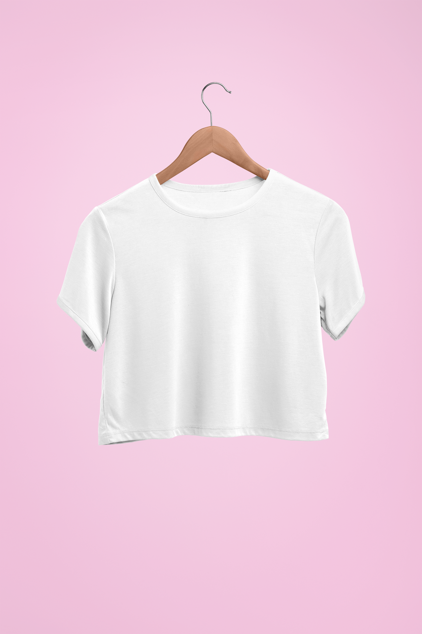 White Plain Crop Top with Hanger