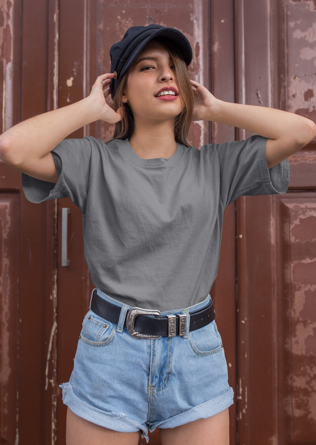 Charcoal Grey Plain T-Shirt
