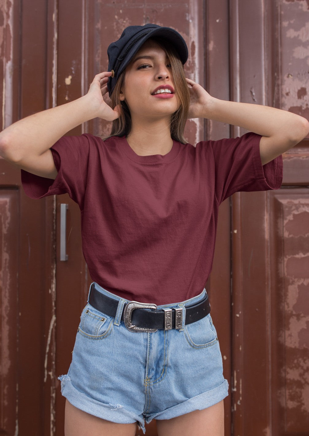 Maroon Plain T-Shirt