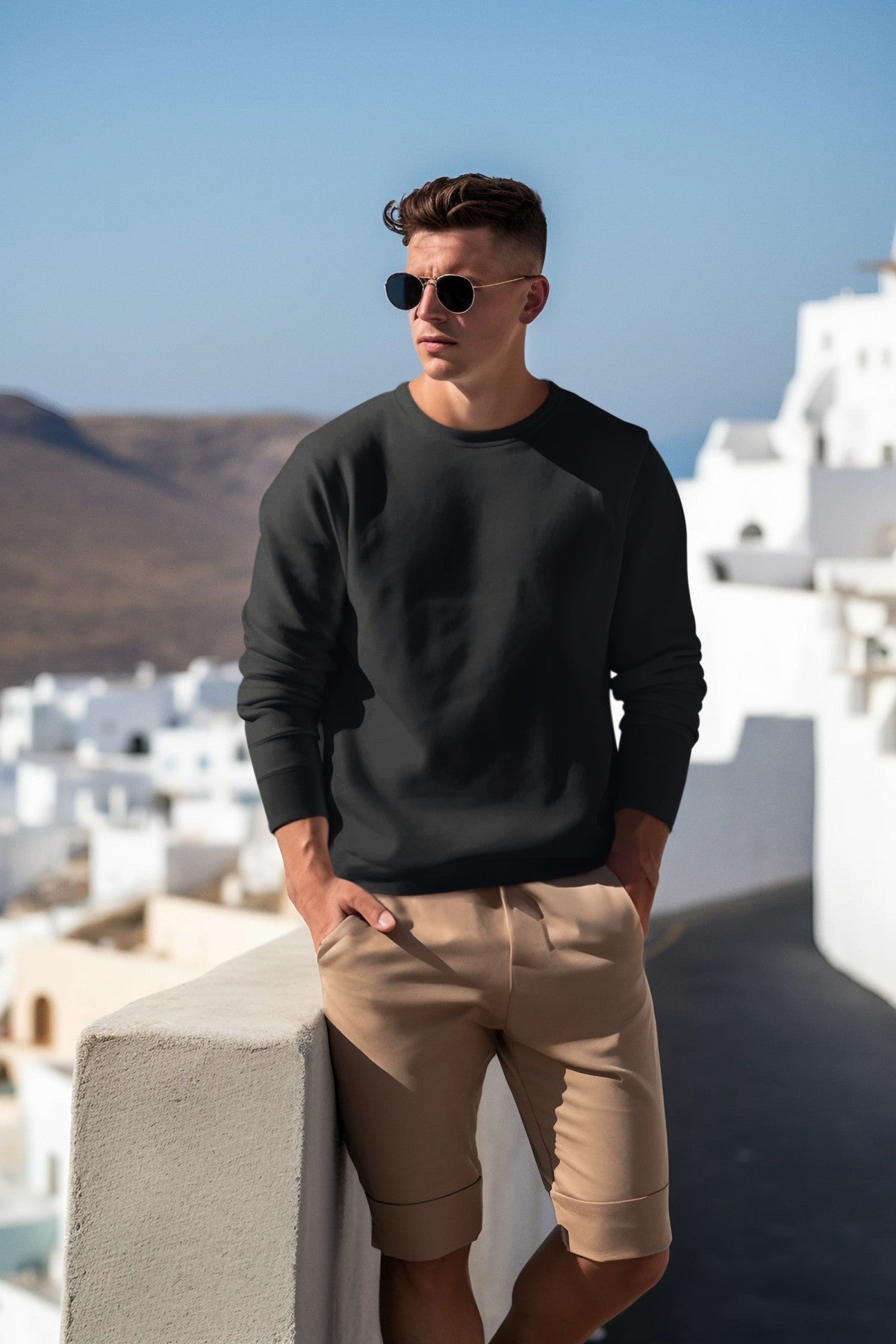 Black Plain Sweatshirt