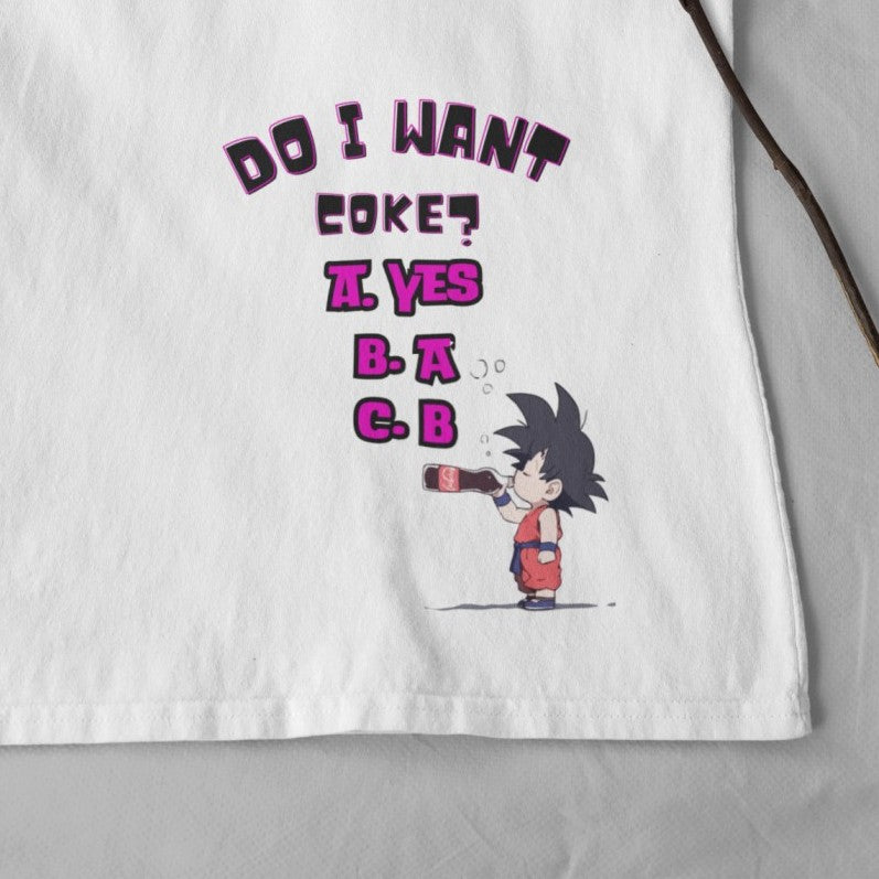 Do I want Coke Print White T-Shirt