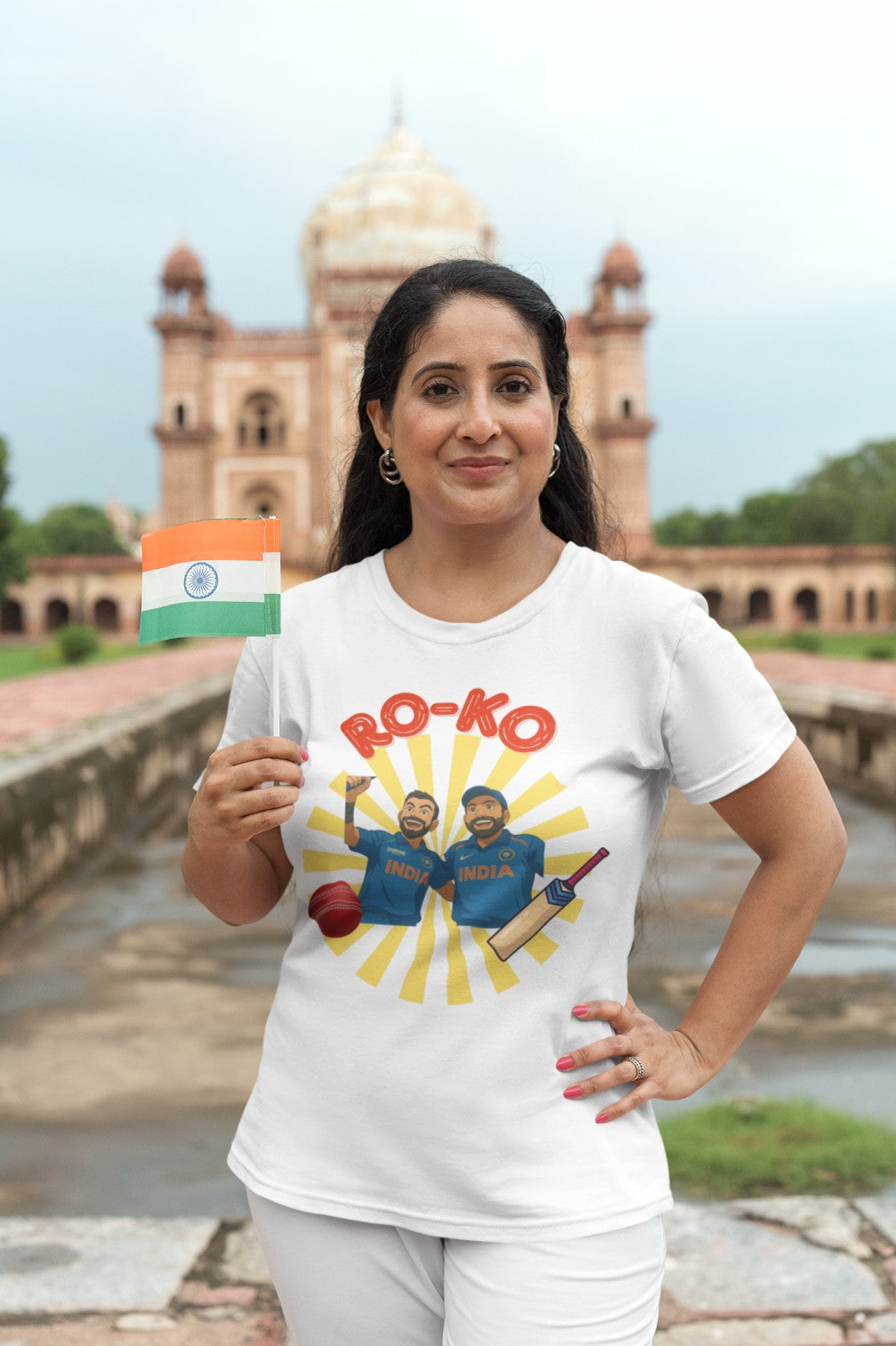 T-shirt showcasing a striking "Ro Ko" graphic design with a bold, modern aesthetic, perfect for cricket enthusiasts and style lovers.| Ghibli Style|Rohit Sharma |Virat Kohli