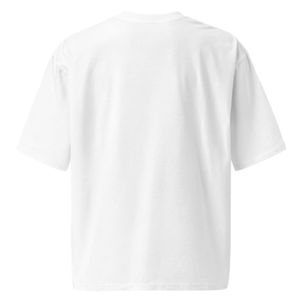 White oversized T-shirt showcasing a dynamic "One King Kohli" graphic design, perfect for making a bold style statement.