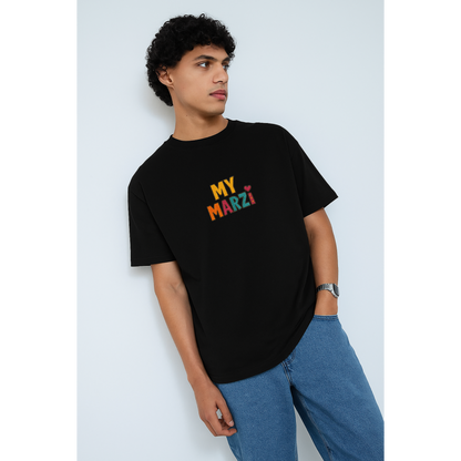 My Marzi Embroidered Black T-Shirt