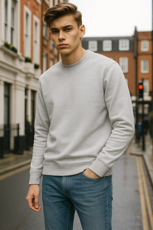 Grey Plain Sweatshirt