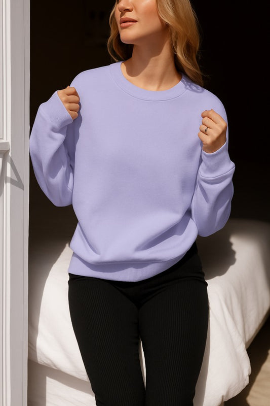 Lavender Plain Sweatshirt
