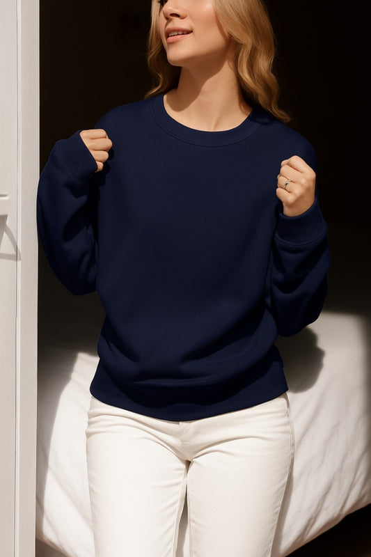 Navy Blue Plain Sweatshirt