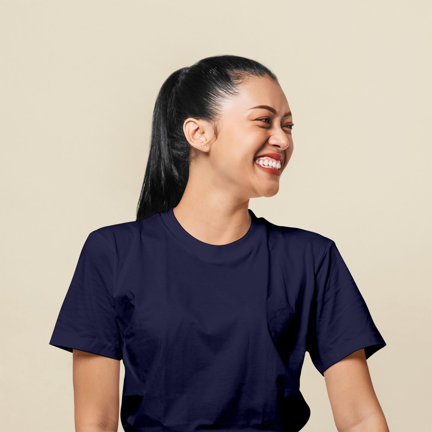 Navy Blue Plain T-Shirt