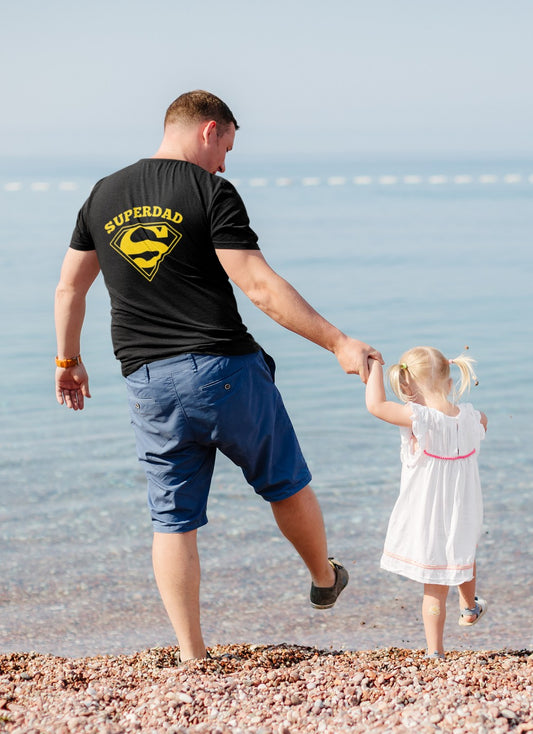 Super Dad print Black T-Shirt