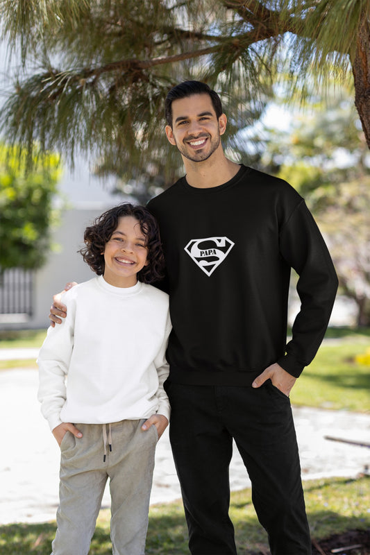 Papa Print Black Sweatshirt