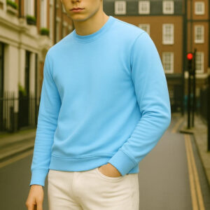 baby blue plain sweatshirt
