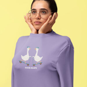 artistic mockup of a woman with her arms inside a sweatshirt 32824 3