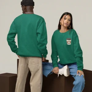 mockup of a teenage boy wearing crewneck sweatshirt with sleeves in a studio m51432 2 450x450