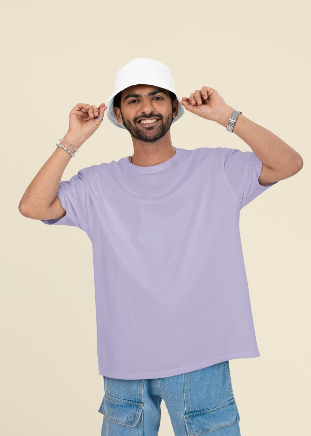oversized t shirt mockup of a happy bearded man wearing a sublimated bucket hat in a studio m53041 6 oversized t shirt mockup of a happy bearded man wearing a sublimated bucket hat in a studio m53041 6