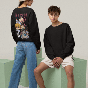 sweatshirt mockup of a serious young couple posing at a studio m26202